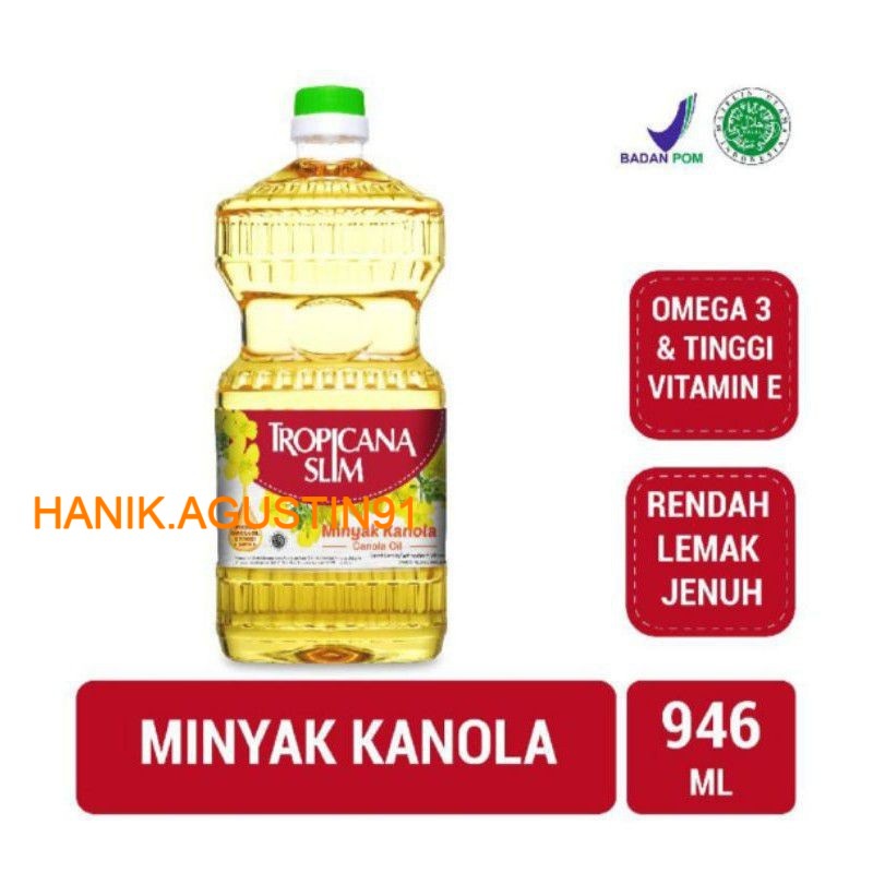 

Tropicana Slim Minyak Kanola 946ml - 100% pure canola oil