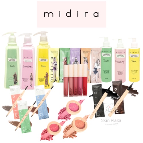 Midira Series Velvet Lip Cream Matte Rocco Moist Mousse Cookie Blush On Eyeliner Brow Body Lotion Shower Gel I see Liner BPOM