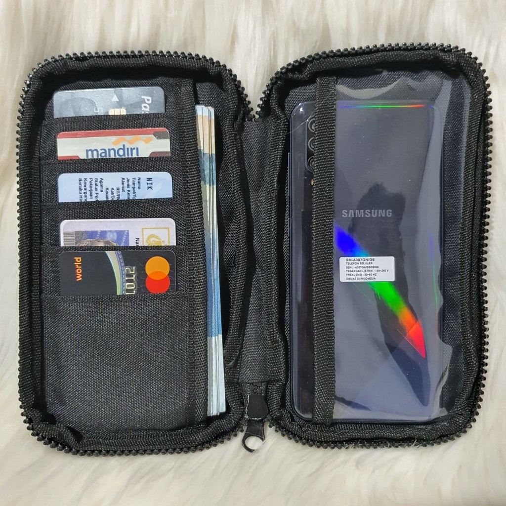 Dompet FZ Hanging Wallet HP Kartu Koin Dan Uang Gantung Leher Selempang Pria Wanita Serbaguna