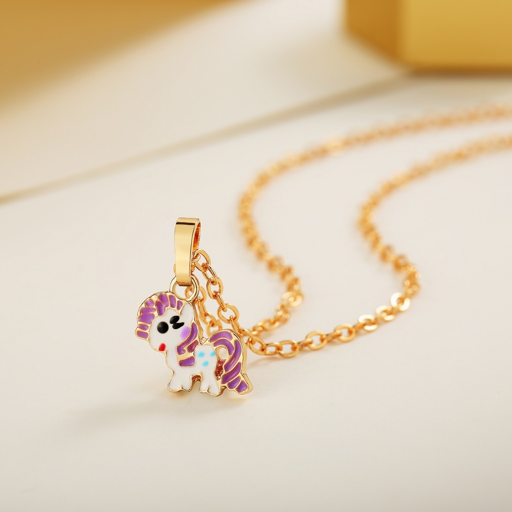 Y451 [COD✔] Set Anak Modle Unicorn Cantik Titanium Aksesoris Lapis Emas 18k Anti Karat Jewelry Gift