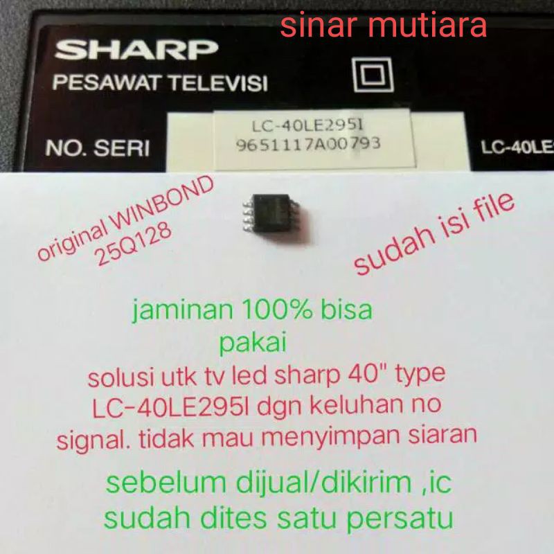 IC Eprom memori spi flash tv LED Sharp  LC -40LE2951