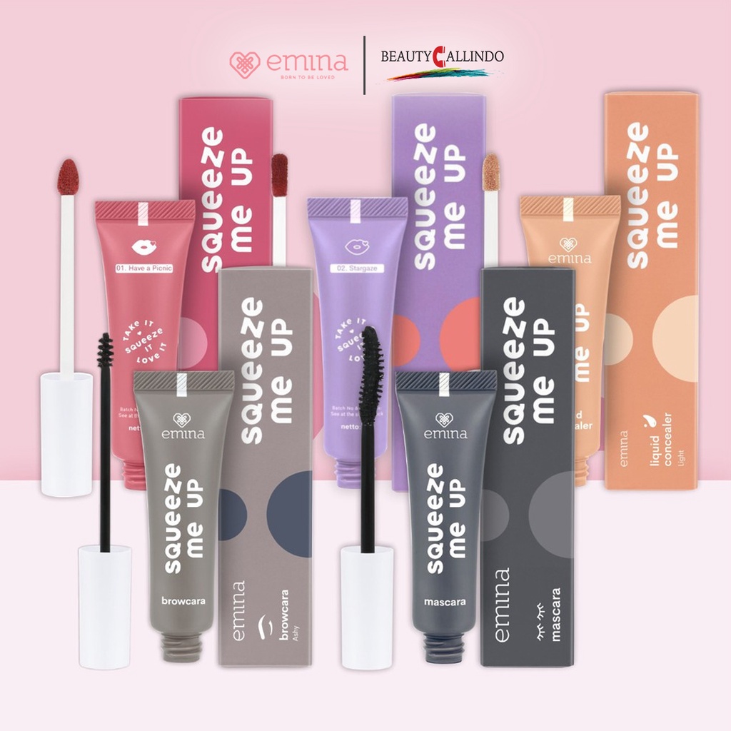 Emina Squeeze Me Up | Lip Cream | Lip Gloss | Mascara | Concealer | Maskara Alis