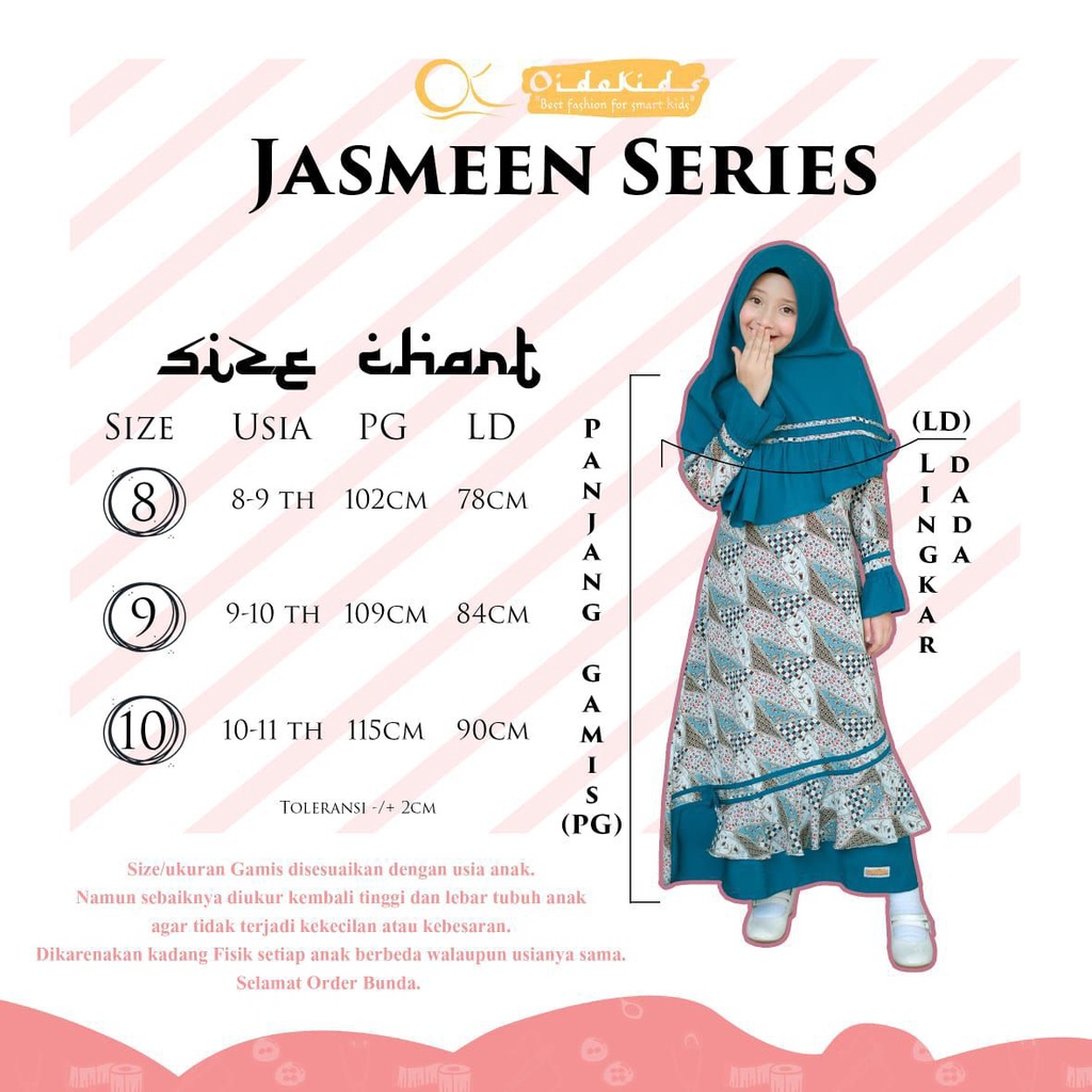 Gamis anak Jasmeen Junior Oidokids