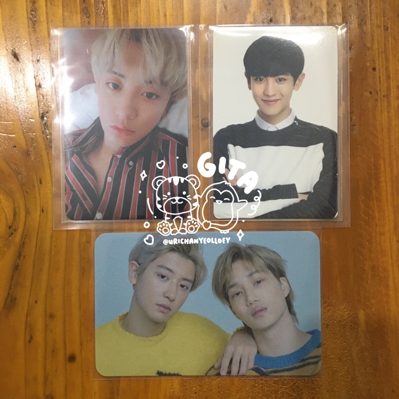 EXO Chanyeol Clevos Wet Tissue Version 1 Round, Tempo Andante, Flo Version 4 Photocard / PC