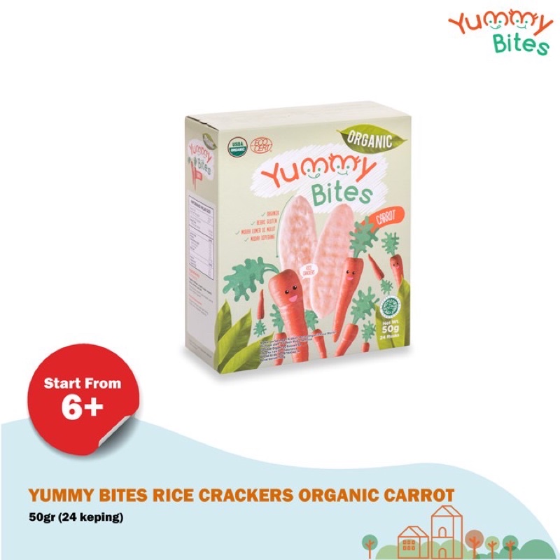 Castle - Yummy Bites Rice Crackers Organic 50gr 6bulan keatas m