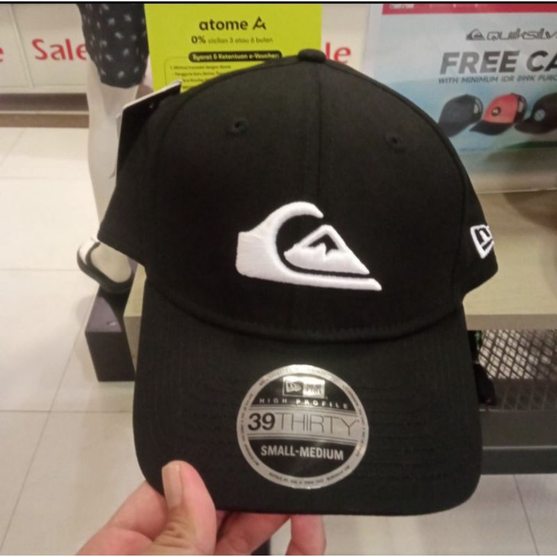 Topi Snapback Quiksilver X NEW ERA 39 THIRTY Original - Black