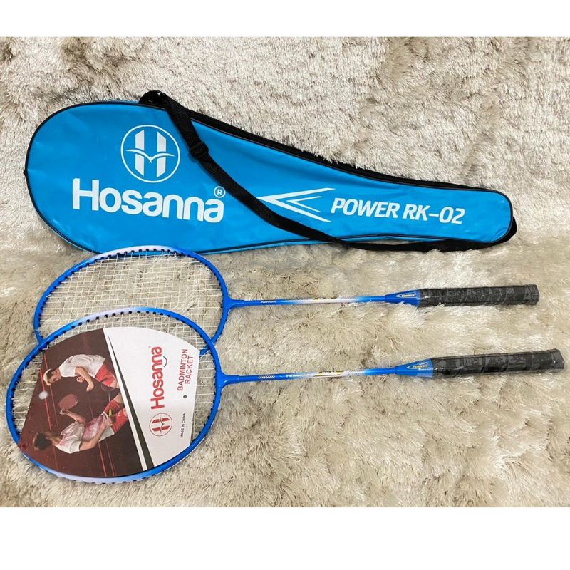 RAKET BULU TANGKIS RAKET BADMINTON SET ISI 2 HOSANNA RK-02