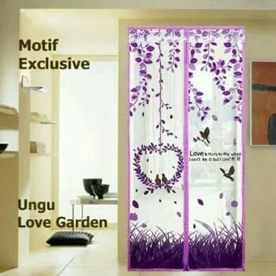 Tirai Magnet Motif Gambar/Tirai Anti Nyamuk / Mosquito Net