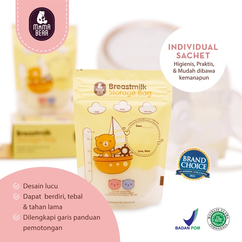 Kantong Asi Mamabear 120ml isi 30