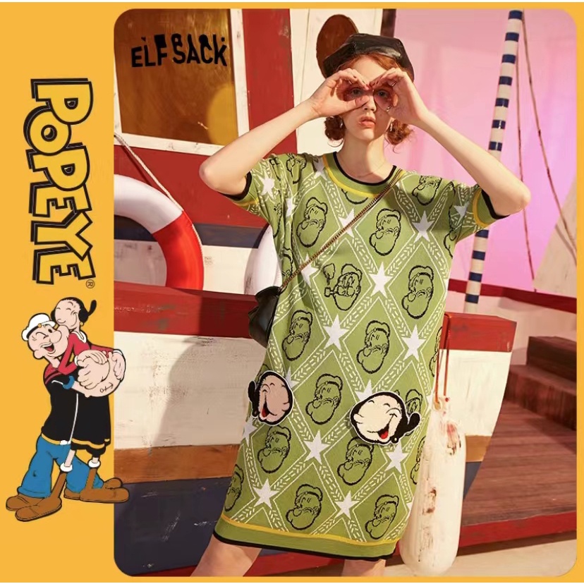 【Elegant】Summer Ladies Short Sleeve Printed  Dress 7432