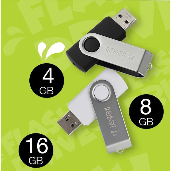 Robot USB Flashdisk RF104 RF108 RF116 RF132 Rotatable U-Disk 4GB 8GB 16GB 32GB Life Time Warranty