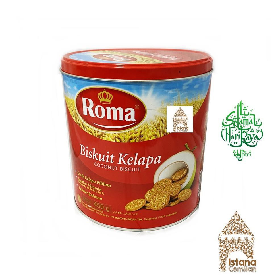 

[KODE W2271] Roma Biskuit Kelapa KALENG 450 Gram. Kue Lebaran