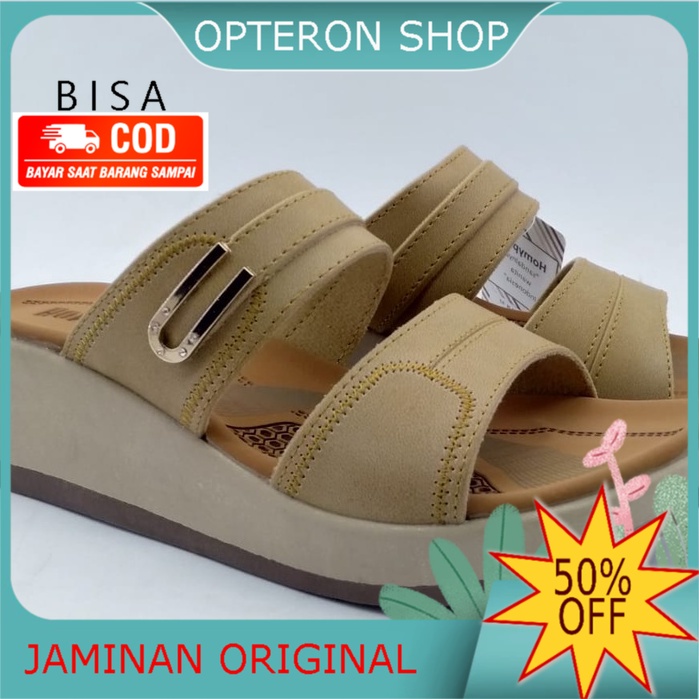 Tren Model Sandal HOMYPED Wanita Original Terbaru Wedges Promo Ori Size 36 - 40 Kekinian Kulit Sinte