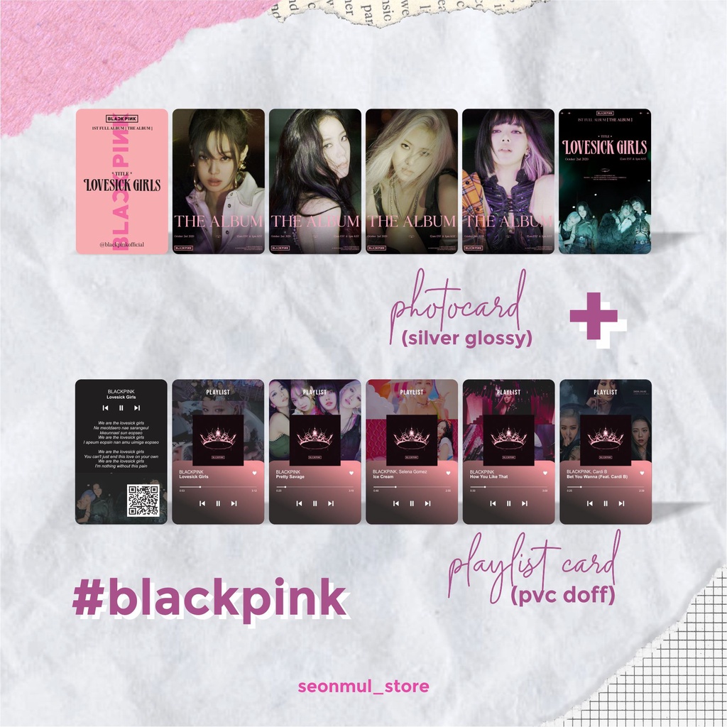 TERMURAH!!! [PAKET RECEH] PHOTOCARD PC BTS BLACKPINK RED VELVET AESPA / PLAYLIST CARD KPOP