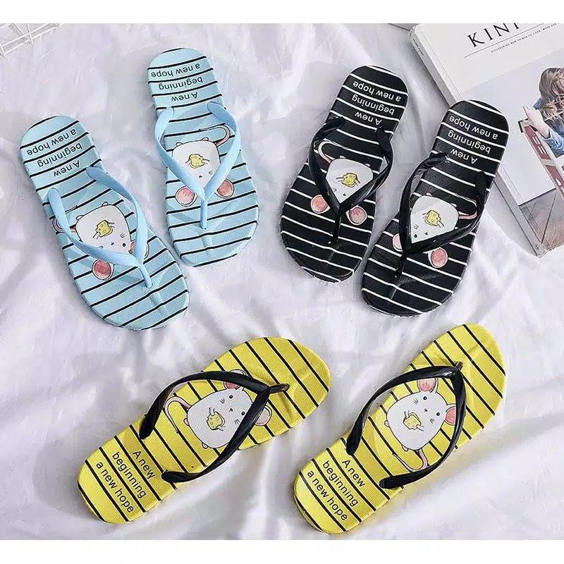 SANDAL JEPIT WANITA MOTIF MOUSE SALUR