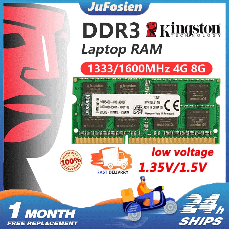 RAM KINGSTON DDR3 8GB SODIMM Laptop 4GB 1.5V DDR3 4GB 12800/1600MHZ