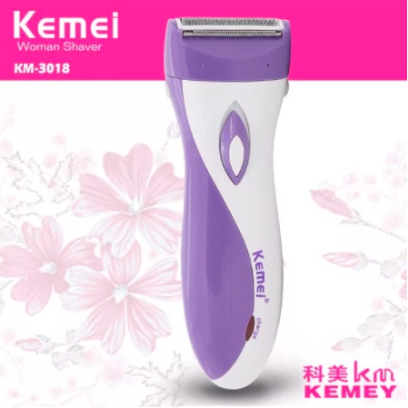 Kemei 3018 Alat Cukur Wanita Lady Shaver Remover Cukuran Bulu Sensitif Kaki Ketiak Ketek Pencukur Bulu Elektrik Tanpa Kabel Shaver Kemei 3018 Alat Cukur Rambut Bulu km-3018 Pencukur Bulu Kemaluan Pencukur Rambut Kemaluan