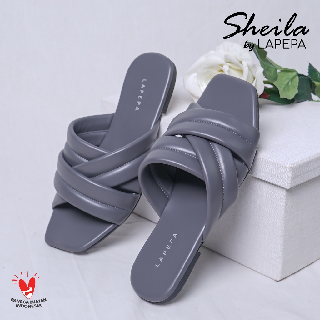 AVLINSTORE - tipe SHEILA Sandal Wanita Teplek Kekinian Casual Model Silang 3 Unik