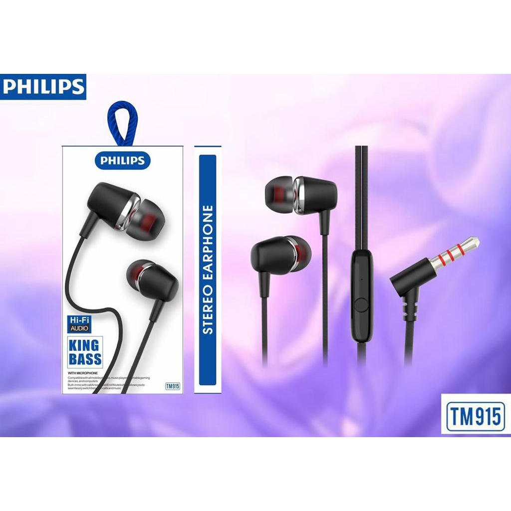 PROMO HANDSFREE PHILIPS EARPHONE PHILIPS SERIES TM911/TM912/TM913/TM914/TM915/TM916 EXTRA BASS SUARA JERNIH BERSIH