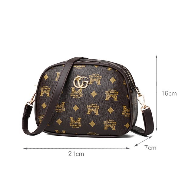 CYS Tas Selempang Wanita Motif Style Fashion Kasual Tas Bahu Cewek Sling Bag Women Kulit PU T241