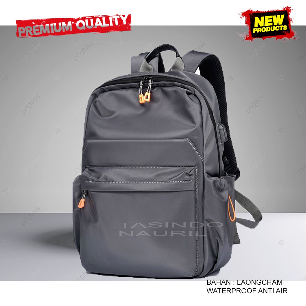 NAURIL-Tas Ransel Laptop Backpack Waterproof distro bagpack gendong pria wanita sekolah bahan Laongcmah Anti air