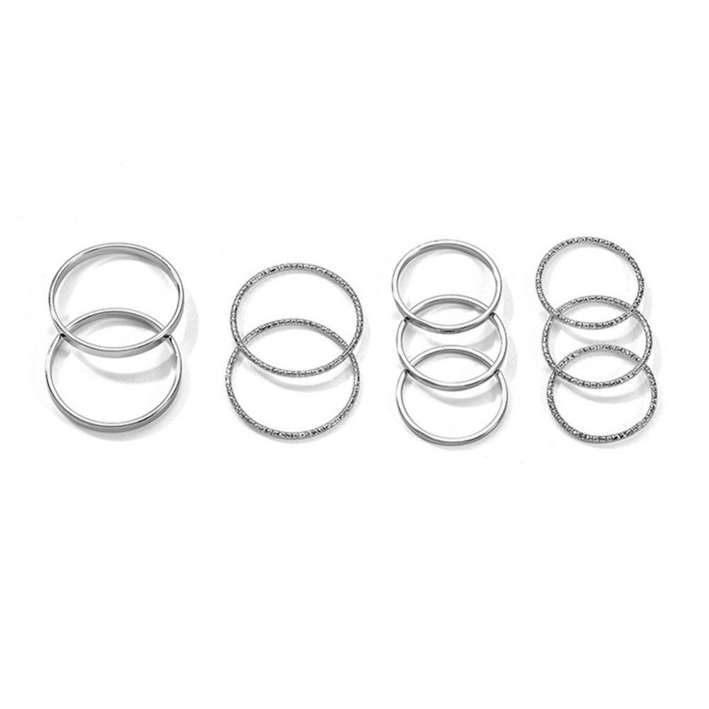 Timekey 10PCS / Set Cincin Alloy Vintage Minimalis Unik Untuk Wanita A3K6