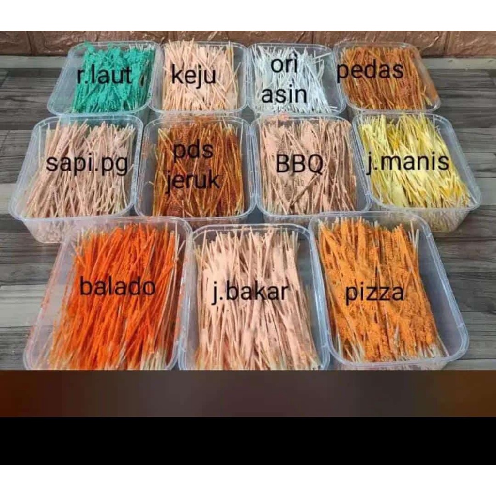 

Mie lidi pedas asin manis cemilan snack box 500ml termurah