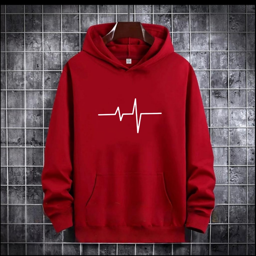 SWEATER HOODIE DENYUT JANTUNG / HOODIE MURAH / HOODIE PRIA DAN WANITA / UNISEX / HOODIE PRINTING