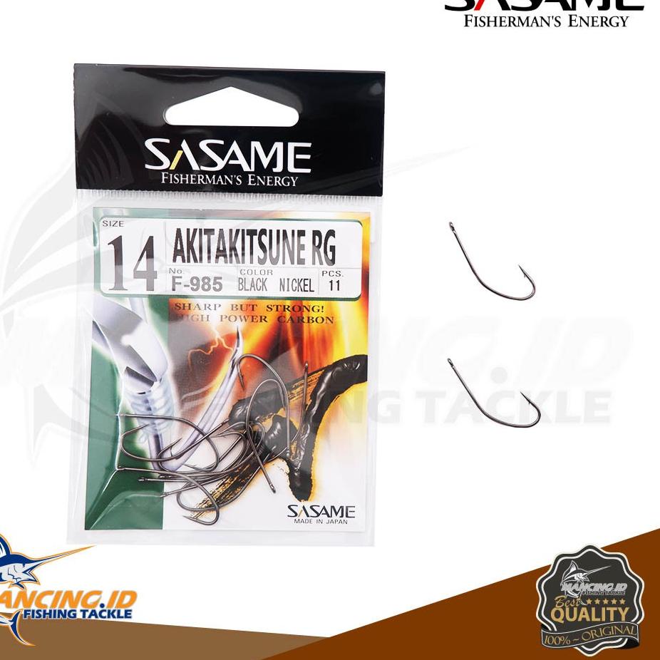 ➯ Sasame Akitakitsune RG Carbon Hook Kail Pancing Ikan Mas Gurame Bawal Patin Anti Moncel Made in Ja