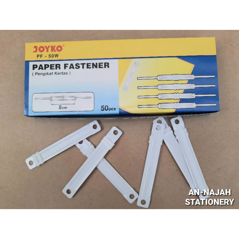 

PAPER FASTENER / ACCO JOYKO PUTIH PF-50W 1KOTAK (50PCS)