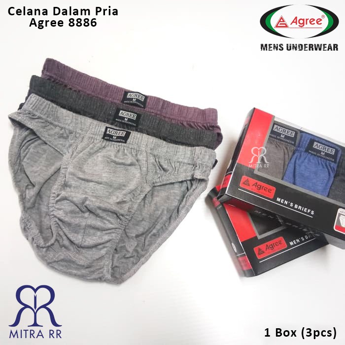 Celana Dalam Pria Agree 8886 / CD BRIEF PRIA M L XL XXL Mens Underwear (3PCS)