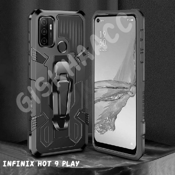 CASE HP INFINIX HOT 9 PLAY CASING STANDING BACK KLIP HARDCASE ROBOT NEW COVER