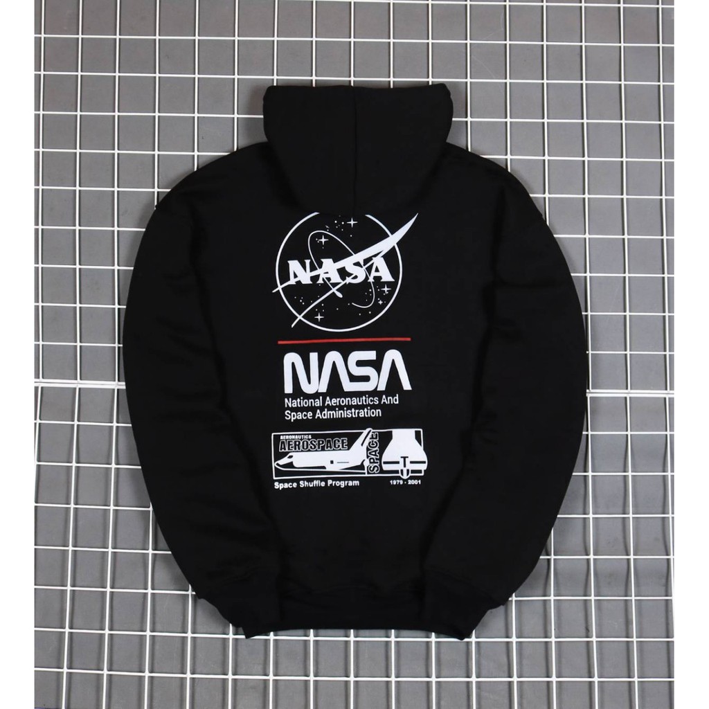 Jaket Hoodie H AND M NASA ROKET DAN PLANET – Black Edition Trendy Casual Unisex Good Brand Quality