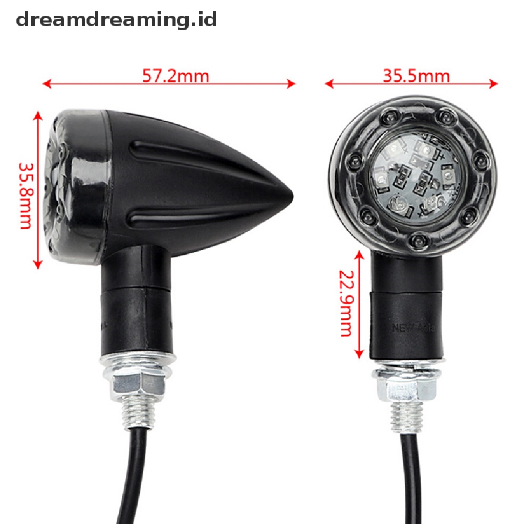 (dreamdreaming.id) Lampu Sein LED Warna Amber + Merah Untuk Motor