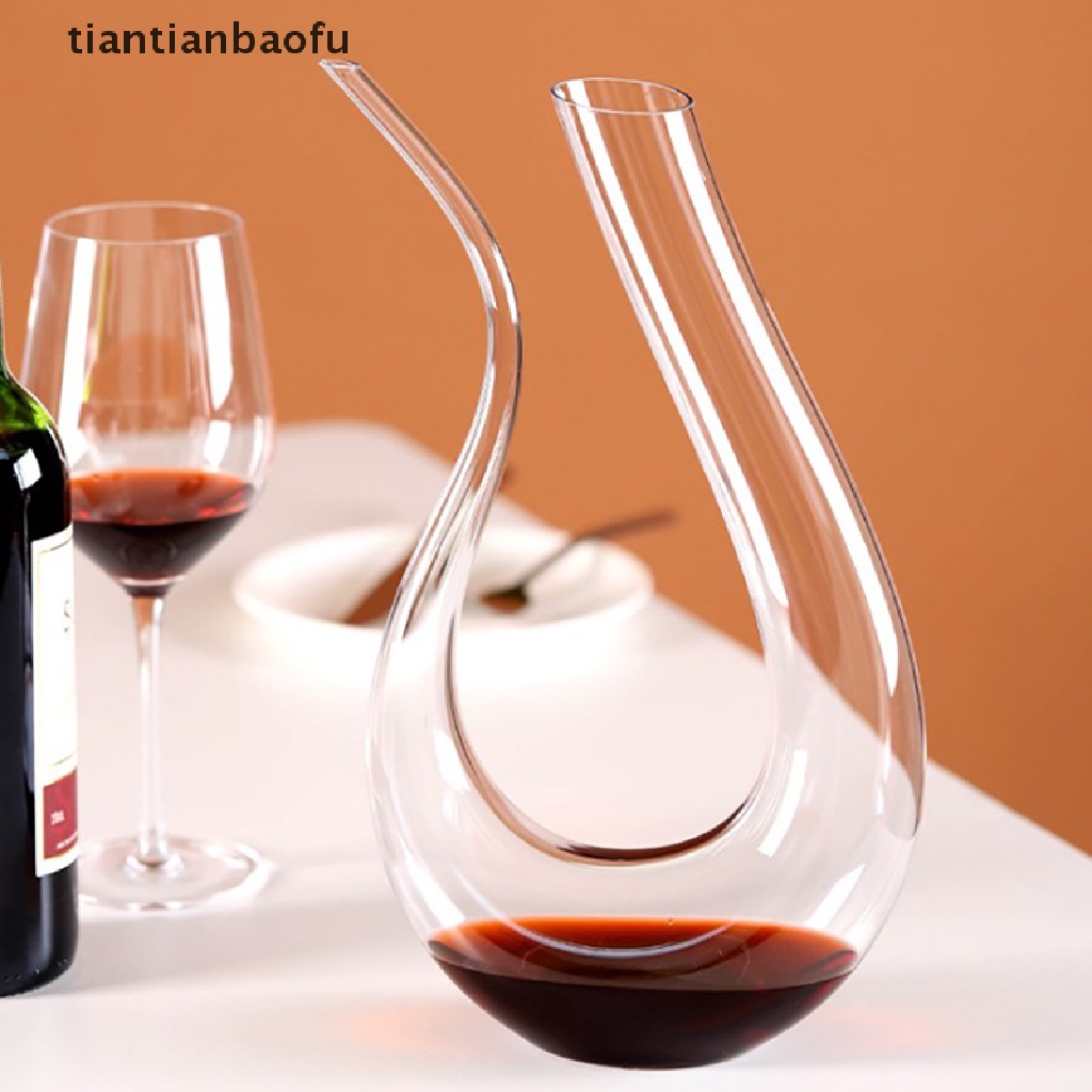 [tiantianbaofu] Crystal U-shaped Wine Decanter Gift Box Swan Decanter Creative Wine Separator Boutique