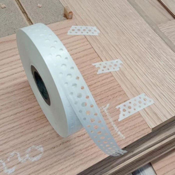 Gummed Tape/ VENEER Tape/ isolasi plywood (16mm x 500 M) - Putih