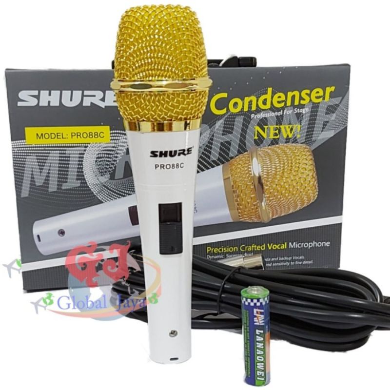 mic shure pro88c/mic condenser shure pro 888c/mic kabel shuree - shure pro 90