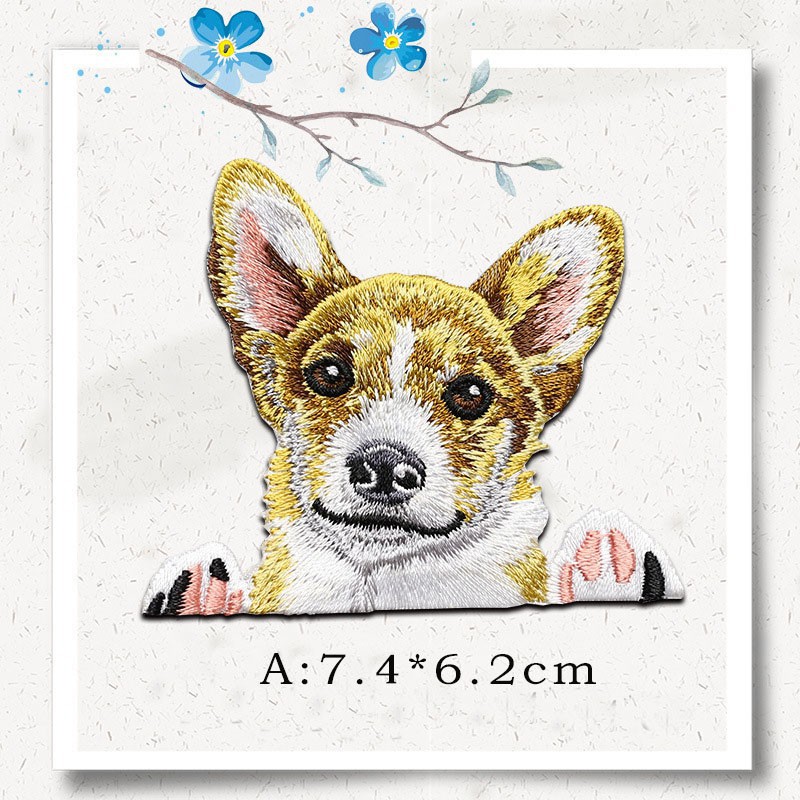 Kain Bordir Motif Anjing Lucu Untuk Dekorasi Pakaian Shopee