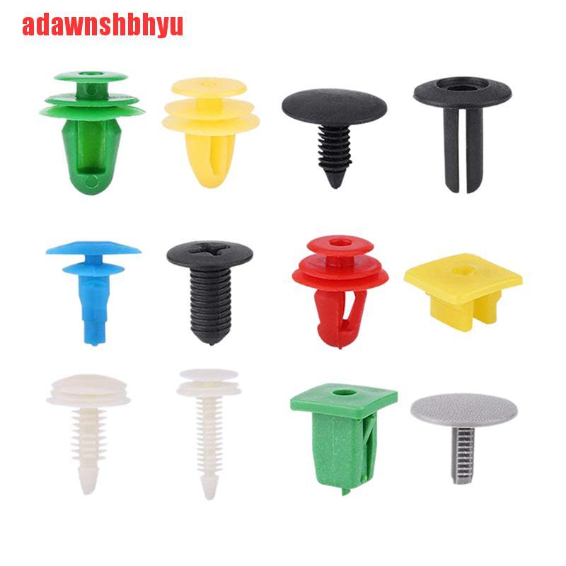 100pcs/set Rivet Pengencang Pintu Mobil Universal Campur Bahan Plastik