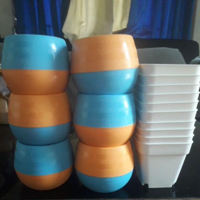 Pot Bulat Bola Pot Bunga Plastik Pot Telur Pxlxt (8x8x7)