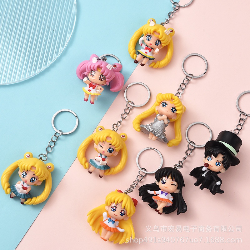 KCSM usagi chibiusa sailor moon figure sailormoon gantungan kunci resin pajangan keychain souvenir