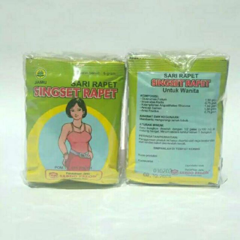 jamu sari rapet singset sabdo palon isi 10 sachet