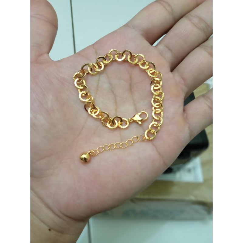 Gelang tangan xuping wanita berlapis emas uk18cm. bsdr.