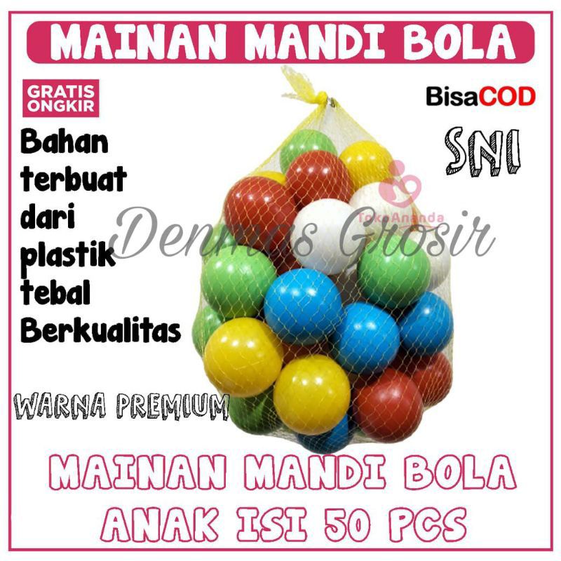 (COD)MANDI BOLA ANAK/BOLA PLASTIK 100pcs dan 50Pcs