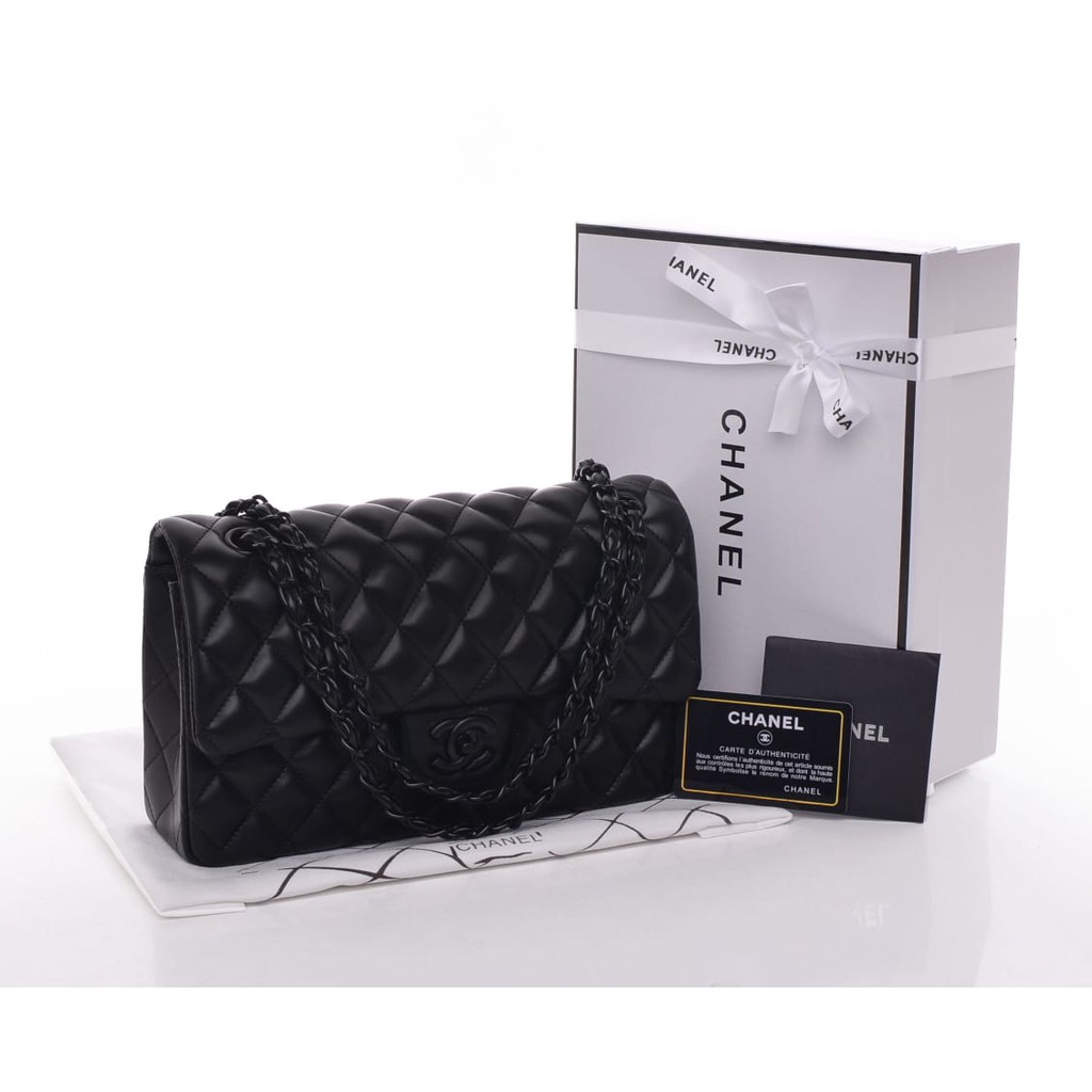 CH Classic So Black 1112 Lambskin  | Tas Wanita Cantik | Tas Import Murah