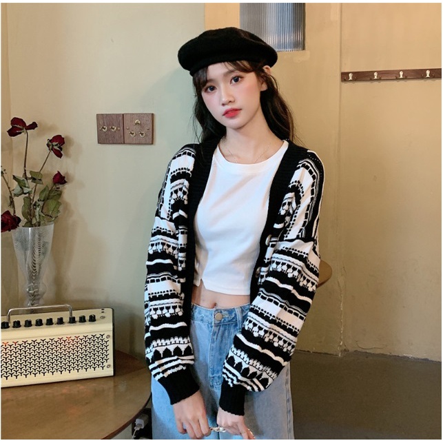 rajut SWEATER / cardigan rajut lengan panjang fashion korea style wanita 7927# IMPORT