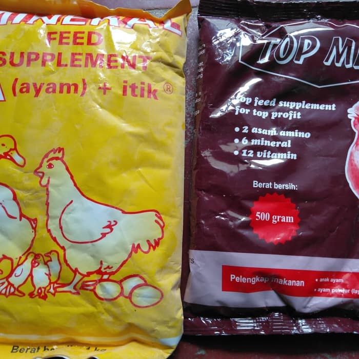 

Cod Satu Paket Mineral Feed Supplement + Top Mix Campuran Pakan Ayam