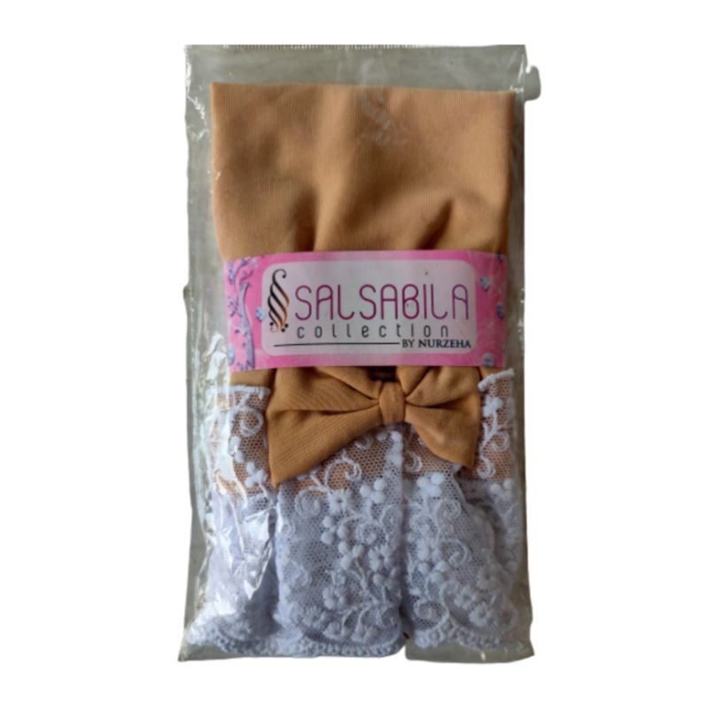 Handsock renda brokat pita