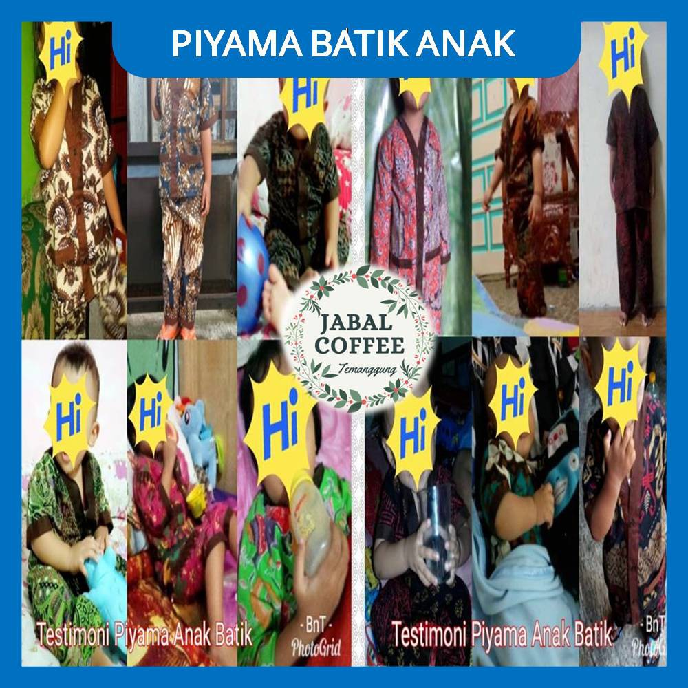 Setelan Baju Tidur Anak 6 Bulan - 6 Tahun / Piyama Anak Batik / Piyama Anak Lengan Pendek J1