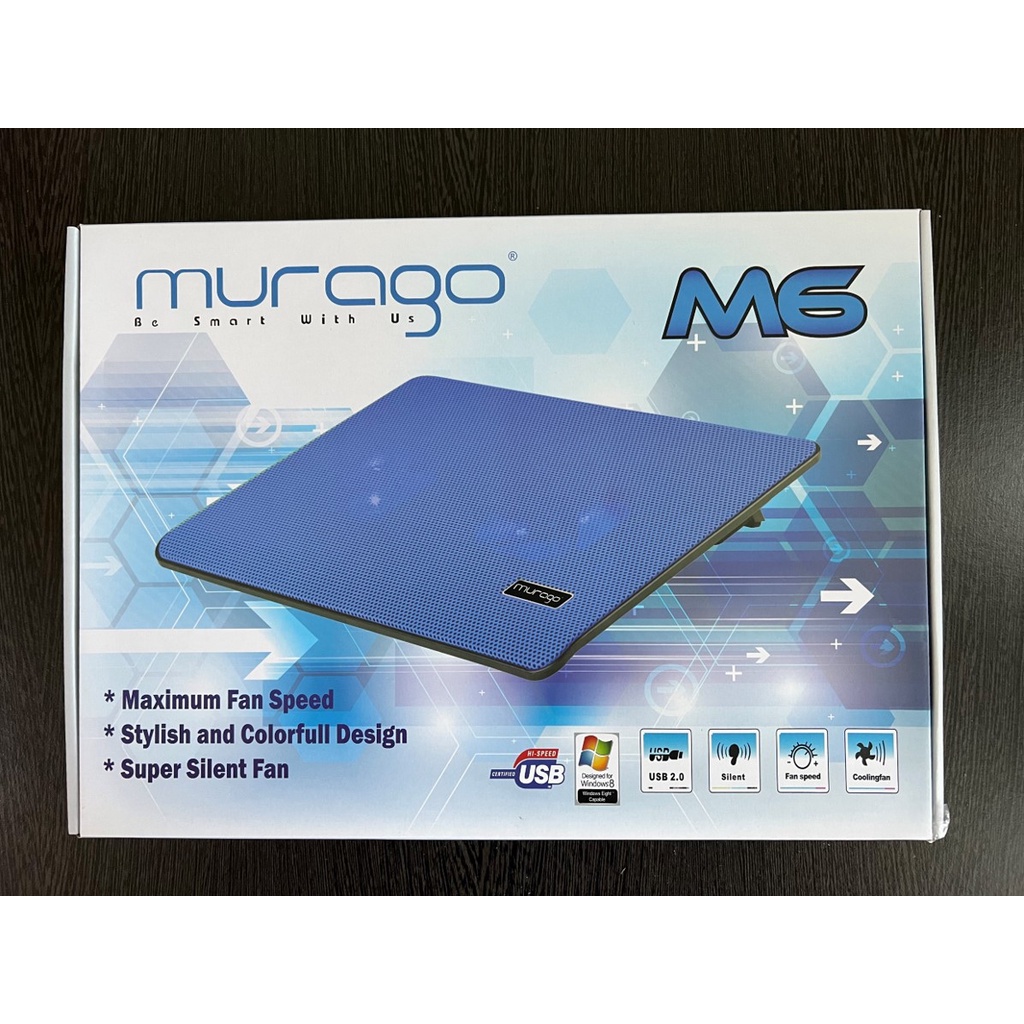 Cooling Pad Laptop Murago M6 Kipas Fan Pendingin Notebook